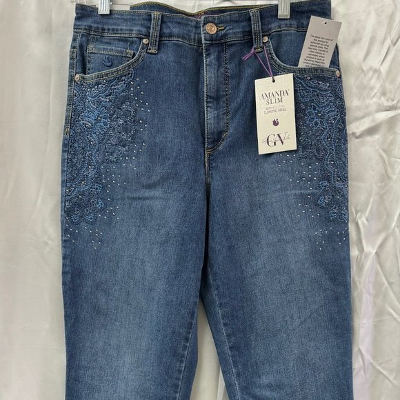 Gloria Vanderbilt Womens Slim Jeans NWT -10 Average - Picture 1 of 6